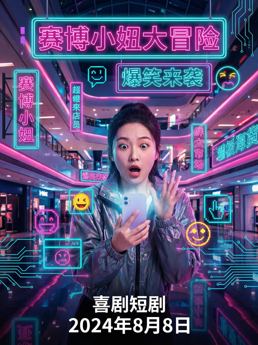 TTTZZZ黑料不打烊肾虚十八连 搞笑喜剧短剧 - 赛博小妞大冒险海报